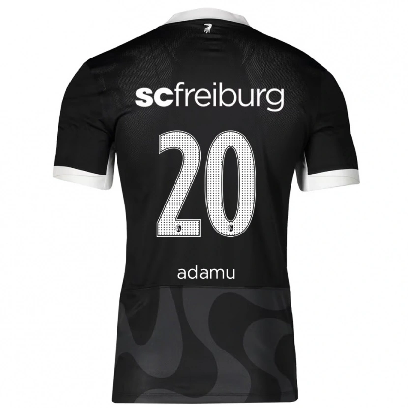 Danxen Kobiety Junior Adamu #20 Czarny Biały Wyjazdowa Koszulka 2025/26 Koszulki Klubowe