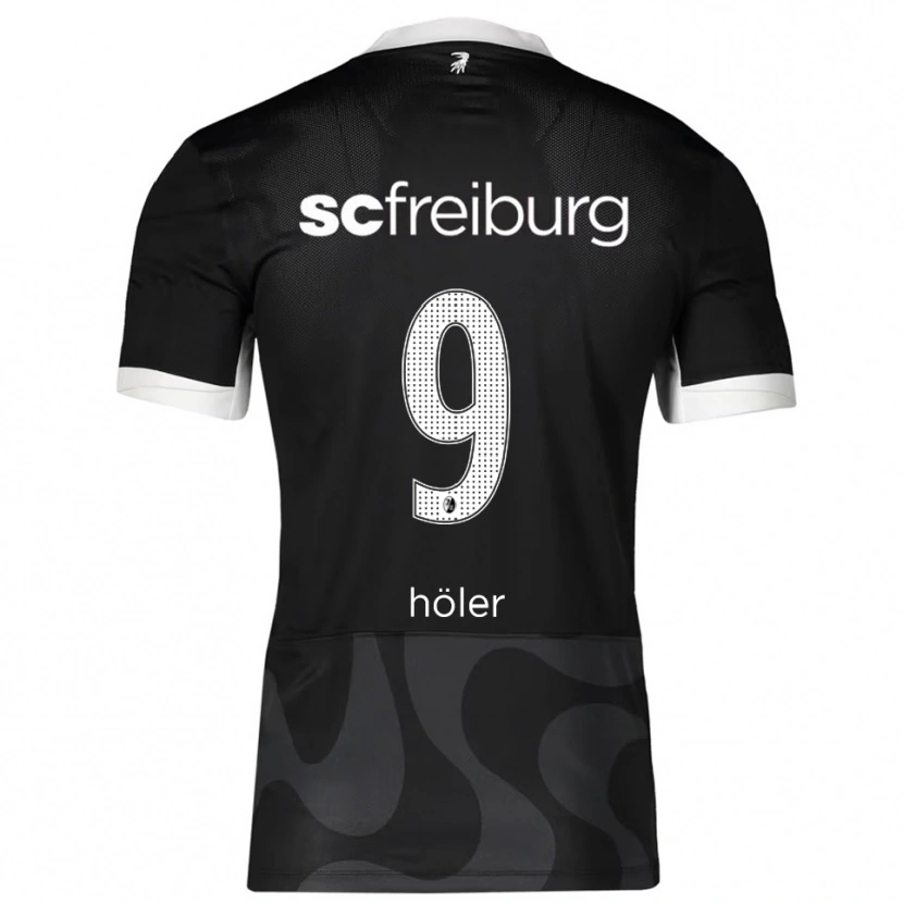 Danxen Kobiety Lucas Höler #9 Czarny Biały Wyjazdowa Koszulka 2025/26 Koszulki Klubowe