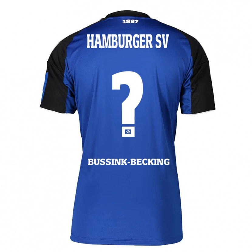 Danxen Kobiety Piet-Luis Bussink-Becking #0 Niebieski Czarny Wyjazdowa Koszulka 2025/26 Koszulki Klubowe