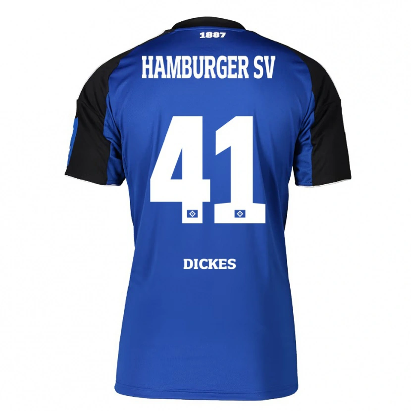 Danxen Kobiety Fernando Dickes #41 Niebieski Czarny Wyjazdowa Koszulka 2025/26 Koszulki Klubowe