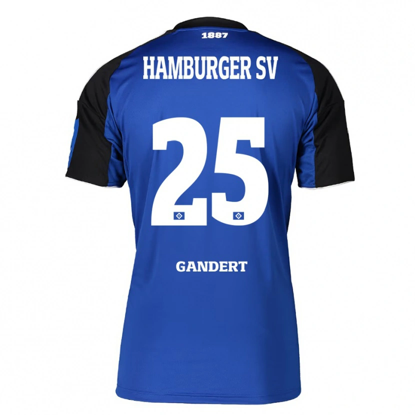 Danxen Kobiety Jeremy Gandert #25 Niebieski Czarny Wyjazdowa Koszulka 2025/26 Koszulki Klubowe
