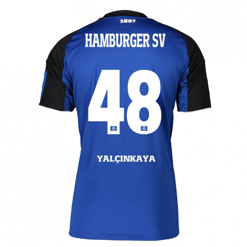Danxen Kobiety Bilal Yalcinkaya #48 Niebieski Czarny Wyjazdowa Koszulka 2025/26 Koszulki Klubowe