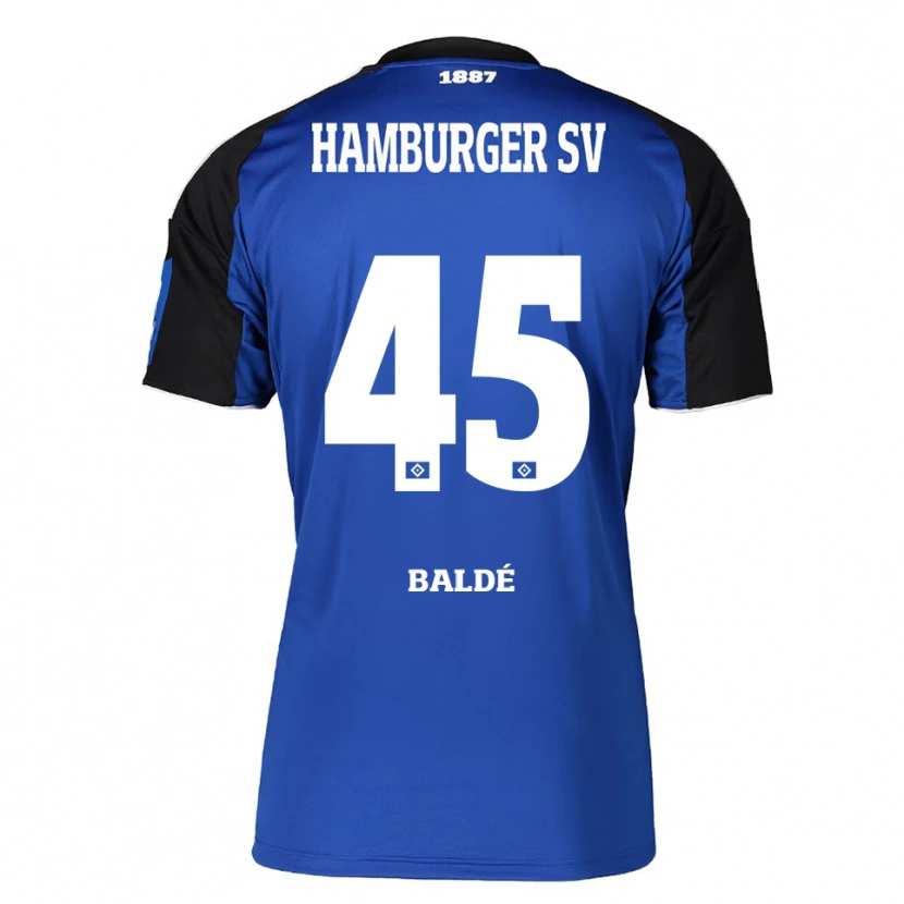 Danxen Kobiety Fabio Baldé #45 Niebieski Czarny Wyjazdowa Koszulka 2025/26 Koszulki Klubowe