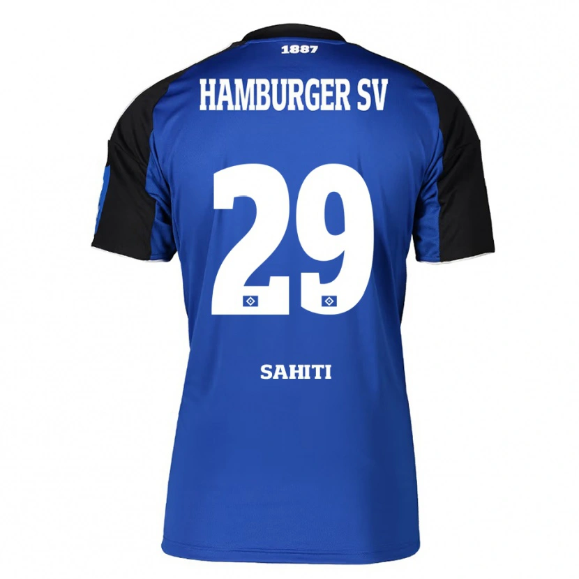 Danxen Kobiety Emir Sahiti #29 Niebieski Czarny Wyjazdowa Koszulka 2025/26 Koszulki Klubowe