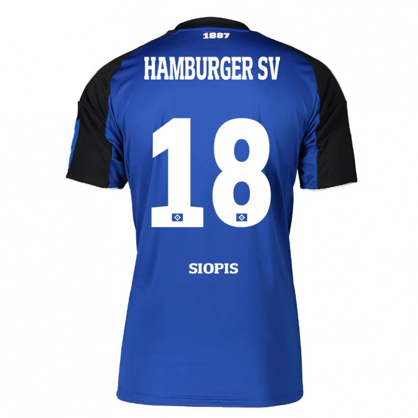 Danxen Kobiety Vassilios Siopis #18 Niebieski Czarny Wyjazdowa Koszulka 2025/26 Koszulki Klubowe
