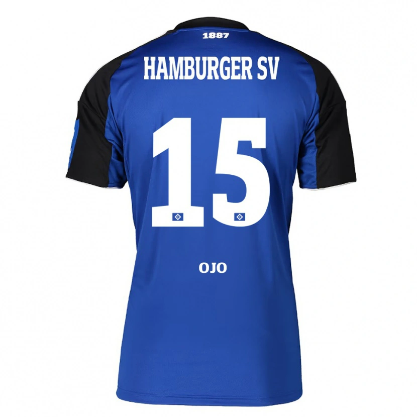 Danxen Kobiety Kelvin Ojo #15 Niebieski Czarny Wyjazdowa Koszulka 2025/26 Koszulki Klubowe
