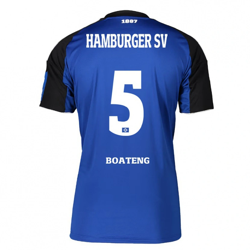 Danxen Kobiety Enock Boateng #5 Niebieski Czarny Wyjazdowa Koszulka 2025/26 Koszulki Klubowe