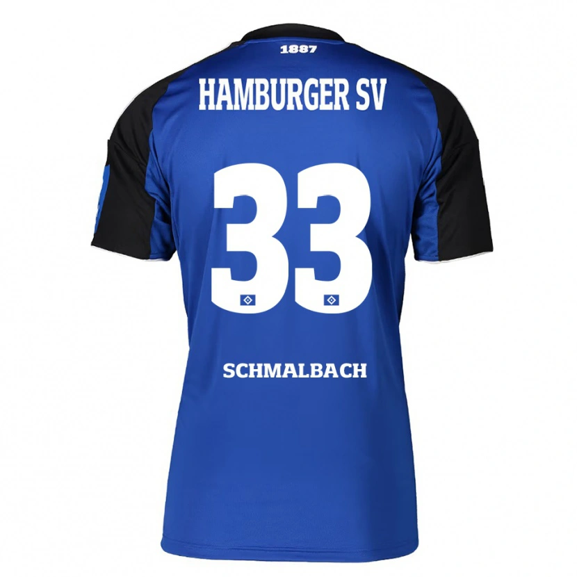 Danxen Kobiety Sebastian Schmalbach #33 Niebieski Czarny Wyjazdowa Koszulka 2025/26 Koszulki Klubowe