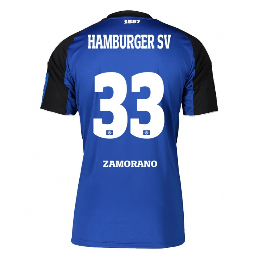 Danxen Kobiety Jolina Zamorano #33 Niebieski Czarny Wyjazdowa Koszulka 2025/26 Koszulki Klubowe