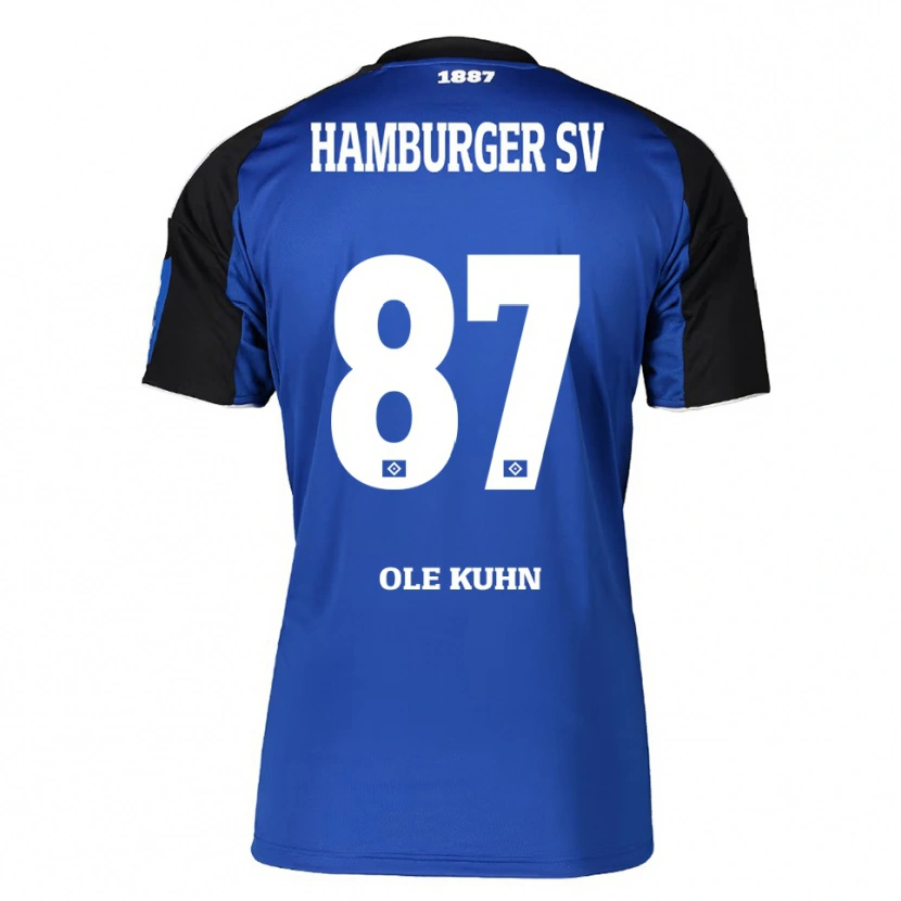 Danxen Kobiety Niklas Ole Kühn #87 Niebieski Czarny Wyjazdowa Koszulka 2025/26 Koszulki Klubowe