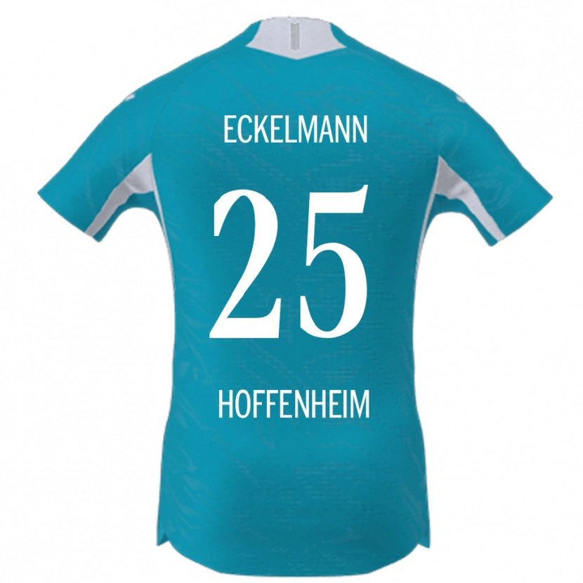 Danxen Kobiety Henri Eckelmann #25 Błękitny Wyjazdowa Koszulka 2025/26 Koszulki Klubowe