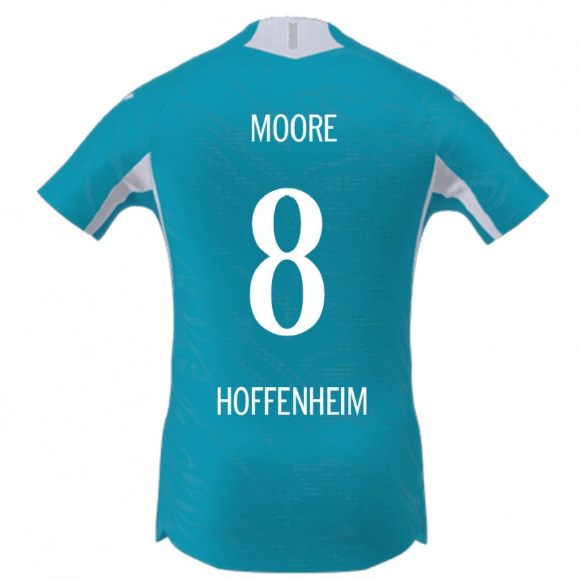 Danxen Kobiety Matthew Moore #8 Błękitny Wyjazdowa Koszulka 2025/26 Koszulki Klubowe