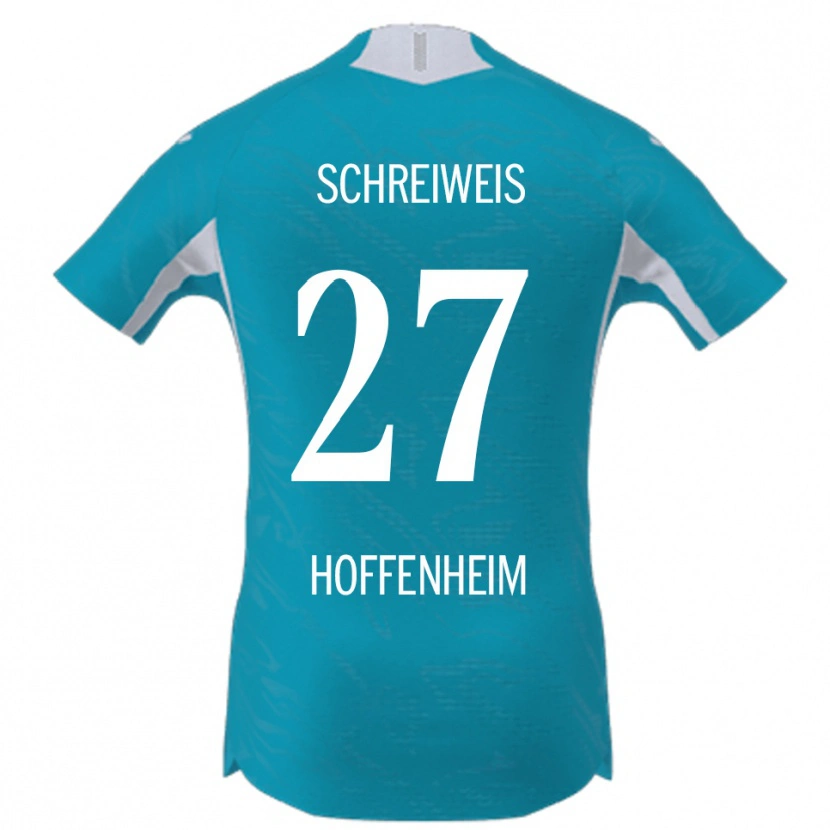 Danxen Kobiety Ben Schreiweis #27 Błękitny Wyjazdowa Koszulka 2025/26 Koszulki Klubowe