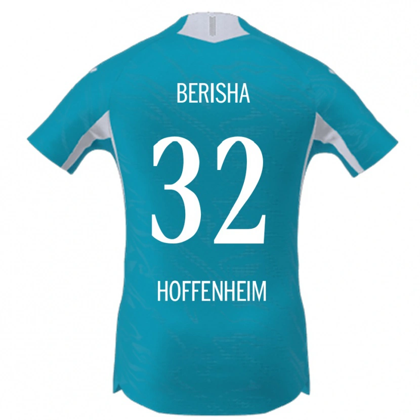 Danxen Kobiety Mergim Berisha #32 Błękitny Wyjazdowa Koszulka 2025/26 Koszulki Klubowe
