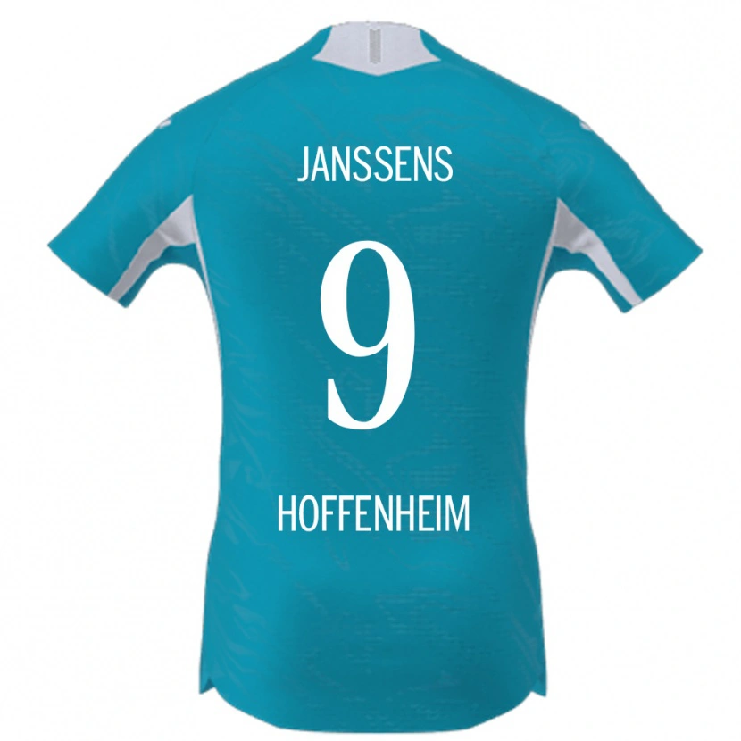 Danxen Kobiety Jill Janssens #9 Błękitny Wyjazdowa Koszulka 2025/26 Koszulki Klubowe