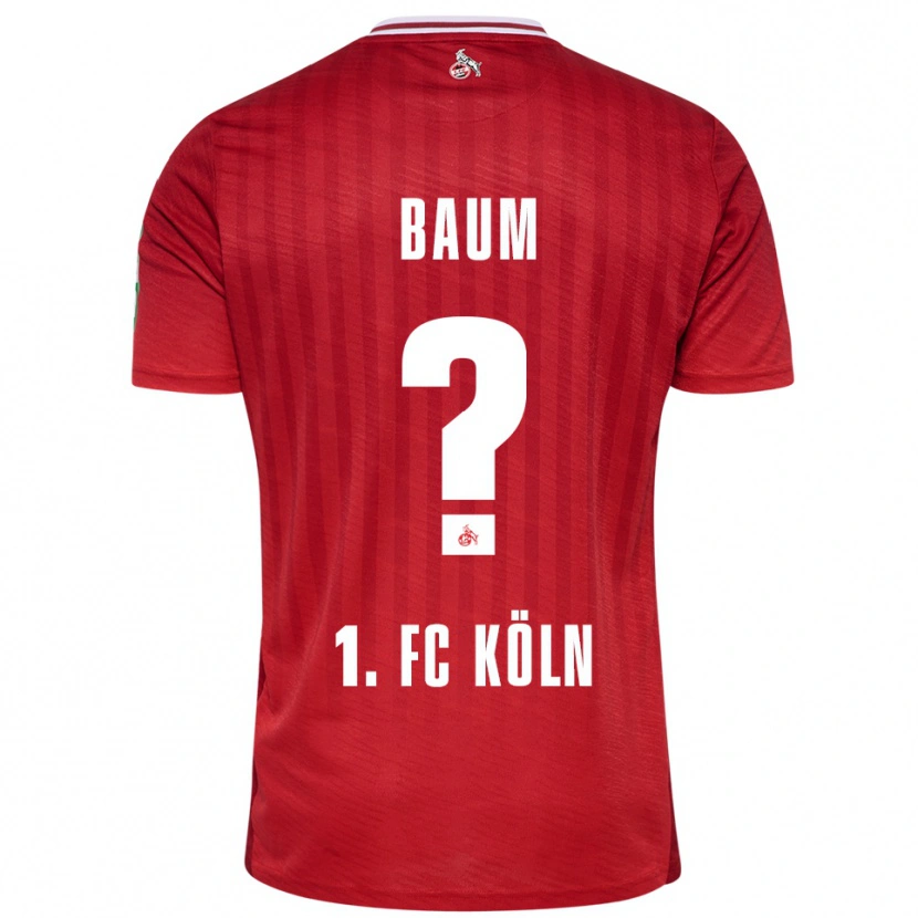Danxen Kobiety Julius Baum #0 Czerwony Biały Wyjazdowa Koszulka 2025/26 Koszulki Klubowe