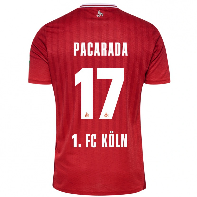 Danxen Kobiety Leart Paçarada #17 Czerwony Biały Wyjazdowa Koszulka 2025/26 Koszulki Klubowe