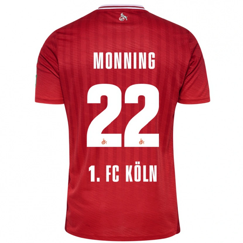 Danxen Kobiety Marlon Monning #22 Czerwony Biały Wyjazdowa Koszulka 2025/26 Koszulki Klubowe