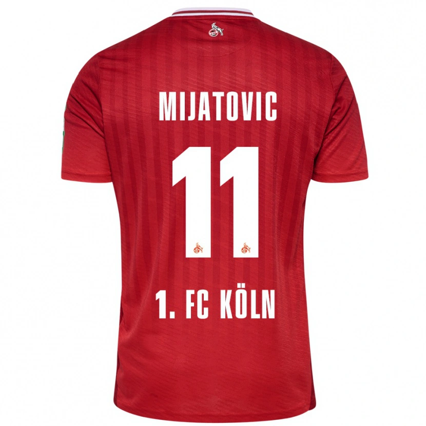 Danxen Kobiety Luca Mijatovic #11 Czerwony Biały Wyjazdowa Koszulka 2025/26 Koszulki Klubowe