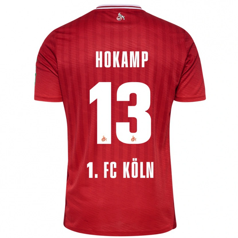 Danxen Kobiety Merle Hokamp #13 Czerwony Biały Wyjazdowa Koszulka 2025/26 Koszulki Klubowe