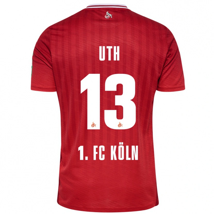 Danxen Kobiety Mark Uth #13 Czerwony Biały Wyjazdowa Koszulka 2025/26 Koszulki Klubowe