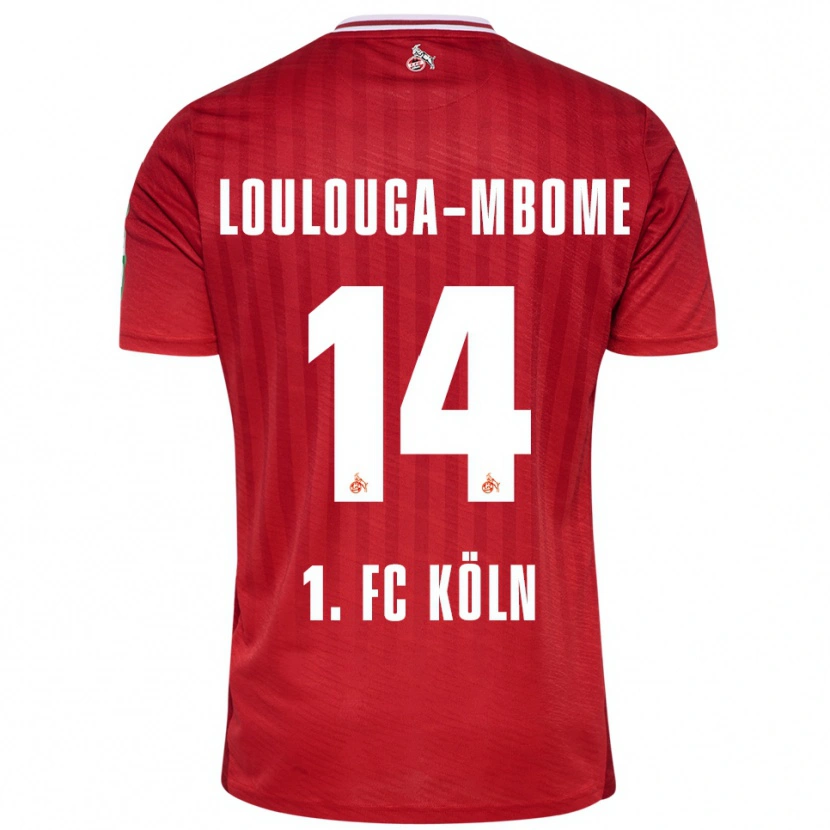 Danxen Kobiety Pascal Loulouga-Mbome #14 Czerwony Biały Wyjazdowa Koszulka 2025/26 Koszulki Klubowe