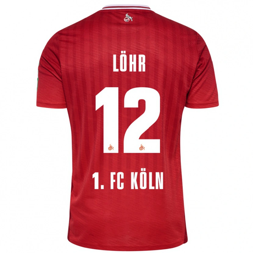 Danxen Kobiety Max Löhr #12 Czerwony Biały Wyjazdowa Koszulka 2025/26 Koszulki Klubowe