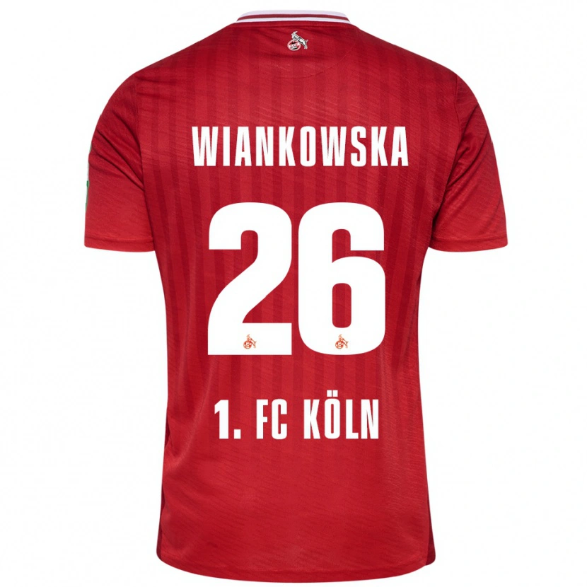 Danxen Kobiety Martyna Wiankow­ska #26 Czerwony Biały Wyjazdowa Koszulka 2025/26 Koszulki Klubowe