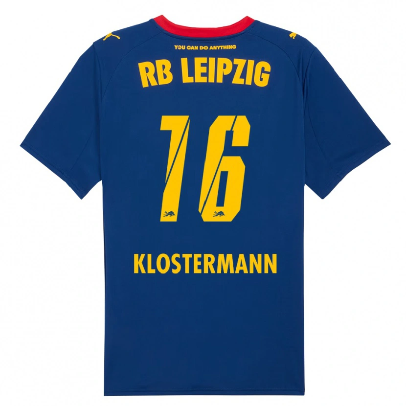 Danxen Kobiety Lukas Klostermann #16 Granatowy Czerwony Wyjazdowa Koszulka 2025/26 Koszulki Klubowe