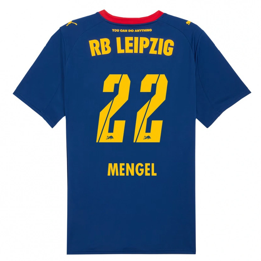 Danxen Kobiety Luca Mengel #22 Granatowy Czerwony Wyjazdowa Koszulka 2025/26 Koszulki Klubowe