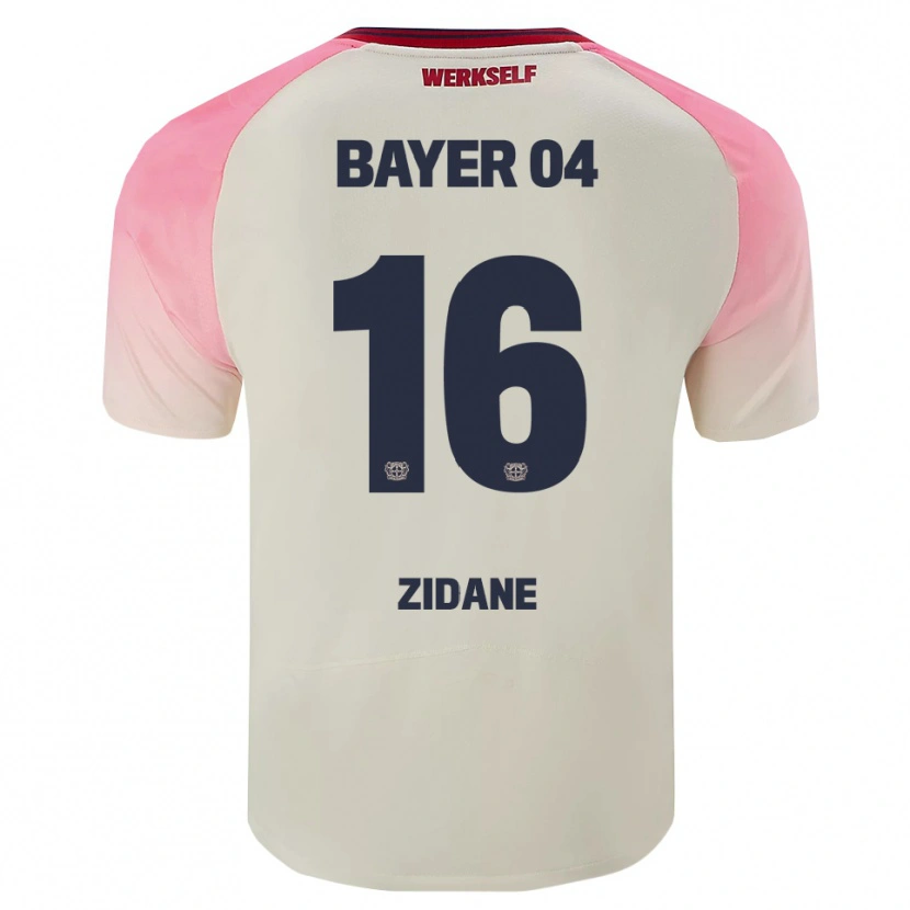 Danxen Kobiety Rayan Zidane #16 Różowy Złamana Biel Wyjazdowa Koszulka 2025/26 Koszulki Klubowe