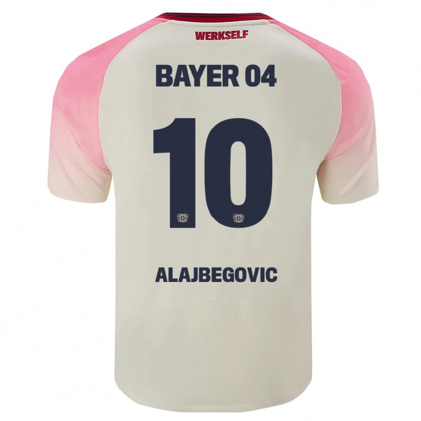Danxen Kobiety Kerim Alajbegovic #10 Różowy Złamana Biel Wyjazdowa Koszulka 2025/26 Koszulki Klubowe