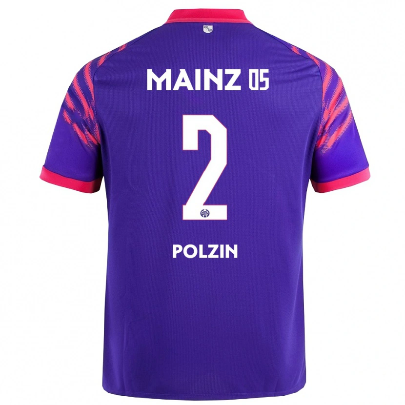 Danxen Kobiety Maximilian Polzin #2 Granatowy Różowy Wyjazdowa Koszulka 2025/26 Koszulki Klubowe