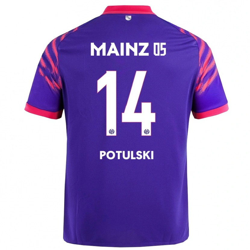 Danxen Kobiety Kacper Potulski #14 Granatowy Różowy Wyjazdowa Koszulka 2025/26 Koszulki Klubowe