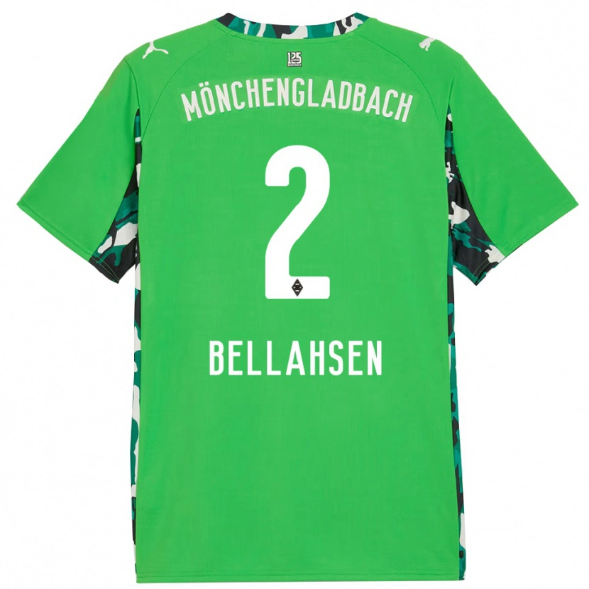 Danxen Kobiety Joseph Bellahsen #2 Zielony Czarny Wyjazdowa Koszulka 2025/26 Koszulki Klubowe