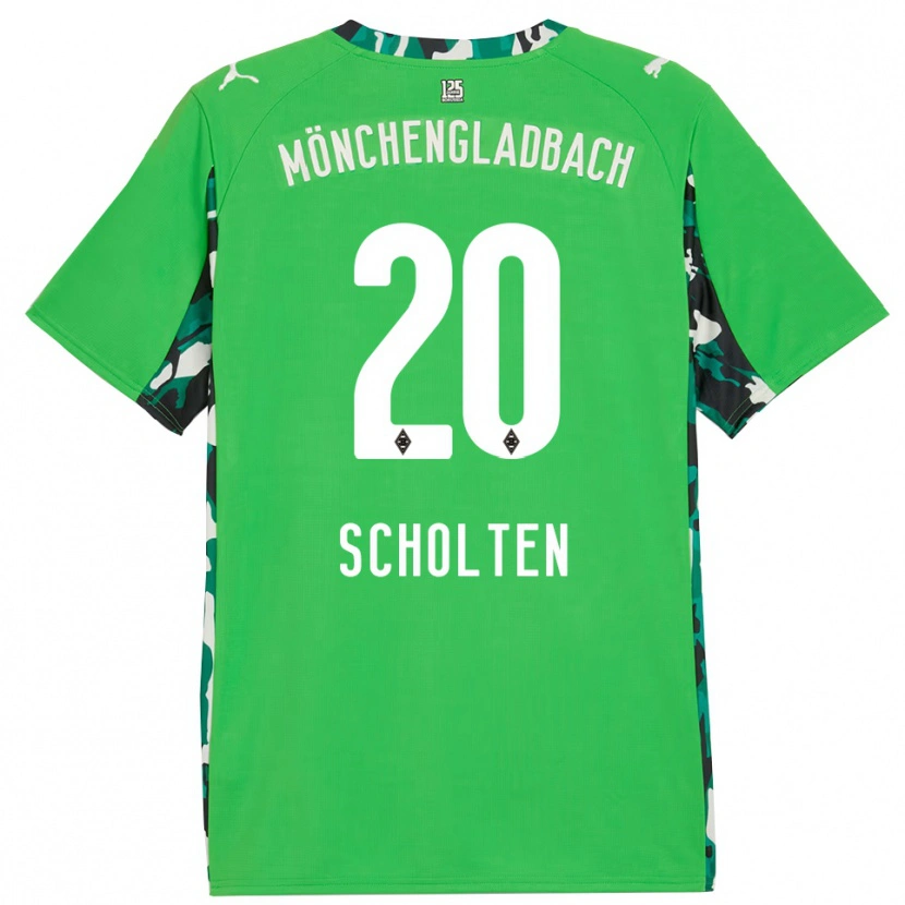 Danxen Kobiety Kiki Scholten #20 Zielony Czarny Wyjazdowa Koszulka 2025/26 Koszulki Klubowe
