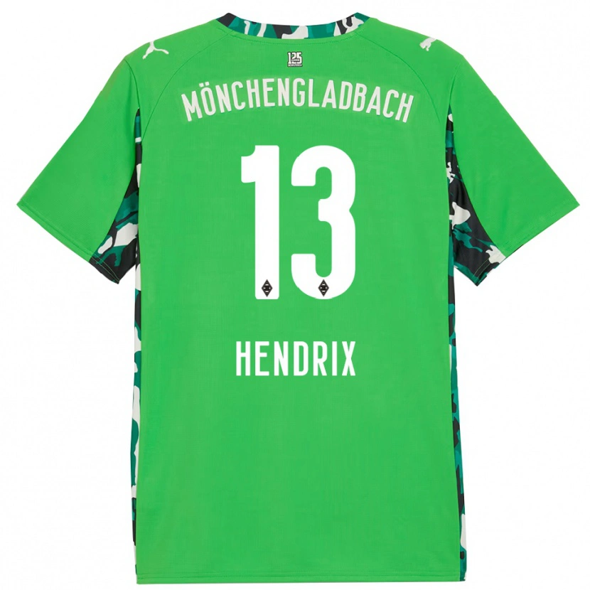 Danxen Kobiety Kas Hendrix #13 Zielony Czarny Wyjazdowa Koszulka 2025/26 Koszulki Klubowe