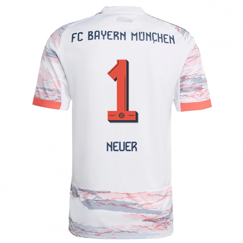 Danxen Kobiety Manuel Neuer #1 Biały Szary Wyjazdowa Koszulka 2025/26 Koszulki Klubowe