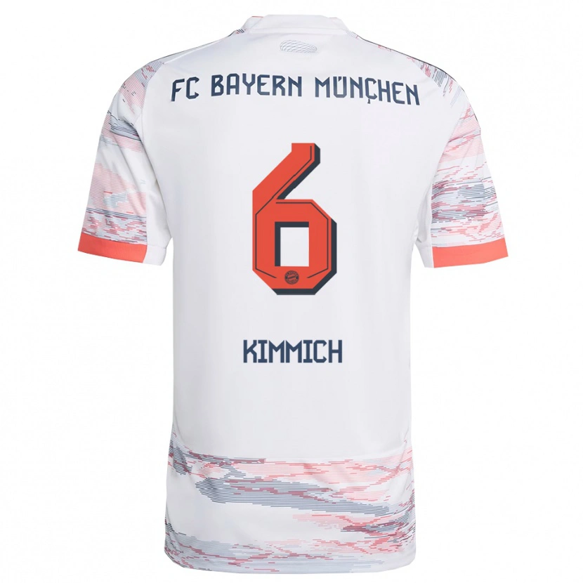Danxen Kobiety Joshua Kimmich #6 Biały Szary Wyjazdowa Koszulka 2025/26 Koszulki Klubowe