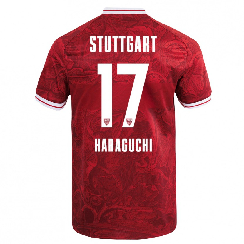Danxen Kobiety Genki Haraguchi #17 Czerwony Czarny Wyjazdowa Koszulka 2025/26 Koszulki Klubowe
