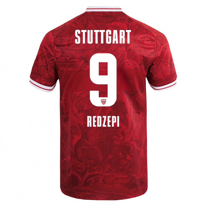 Danxen Kobiety Enis Redzepi #9 Czerwony Czarny Wyjazdowa Koszulka 2025/26 Koszulki Klubowe