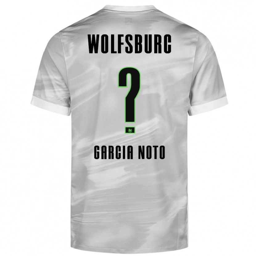 Danxen Kobiety Estefano Garcia Noto #0 Szary Biały Wyjazdowa Koszulka 2025/26 Koszulki Klubowe