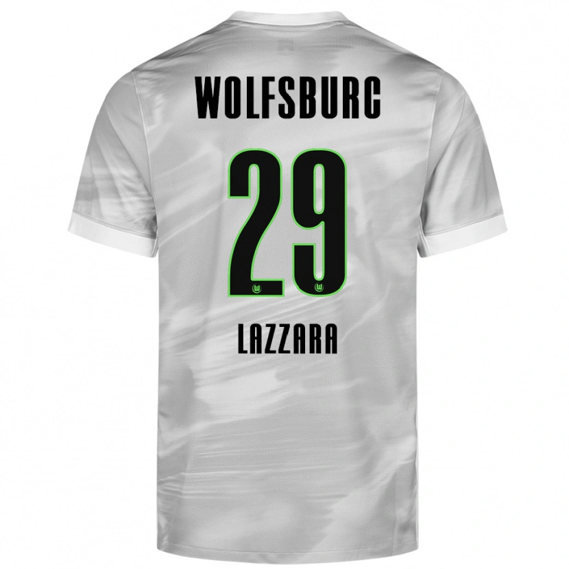 Danxen Kobiety Luan Lazzara #29 Szary Biały Wyjazdowa Koszulka 2025/26 Koszulki Klubowe