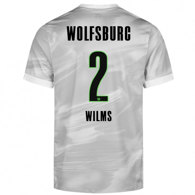 Danxen Kobiety Lynn Wilms #2 Szary Biały Wyjazdowa Koszulka 2025/26 Koszulki Klubowe