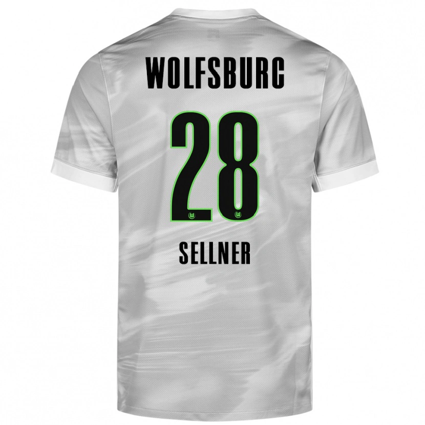 Danxen Kobiety Tabea Sellner #28 Szary Biały Wyjazdowa Koszulka 2025/26 Koszulki Klubowe