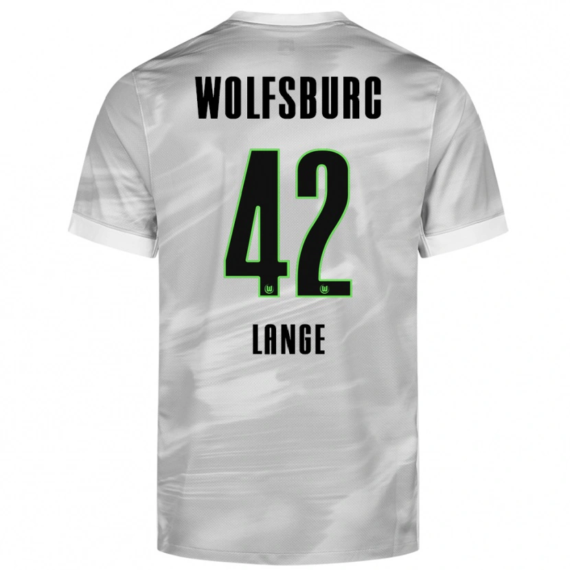 Danxen Kobiety Felix Lange #42 Szary Biały Wyjazdowa Koszulka 2025/26 Koszulki Klubowe