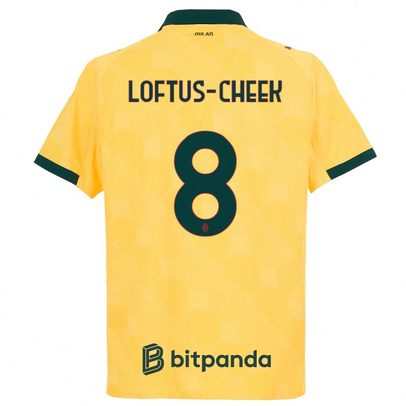 Danxen Kobiety Ruben Loftus-Cheek #8 Żółty Czarny Trzeci Komplet Koszulka 2025/26 Koszulki Klubowe