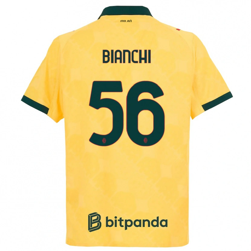 Danxen Kobiety Alessandro Bianchi #56 Żółty Czarny Trzeci Komplet Koszulka 2025/26 Koszulki Klubowe