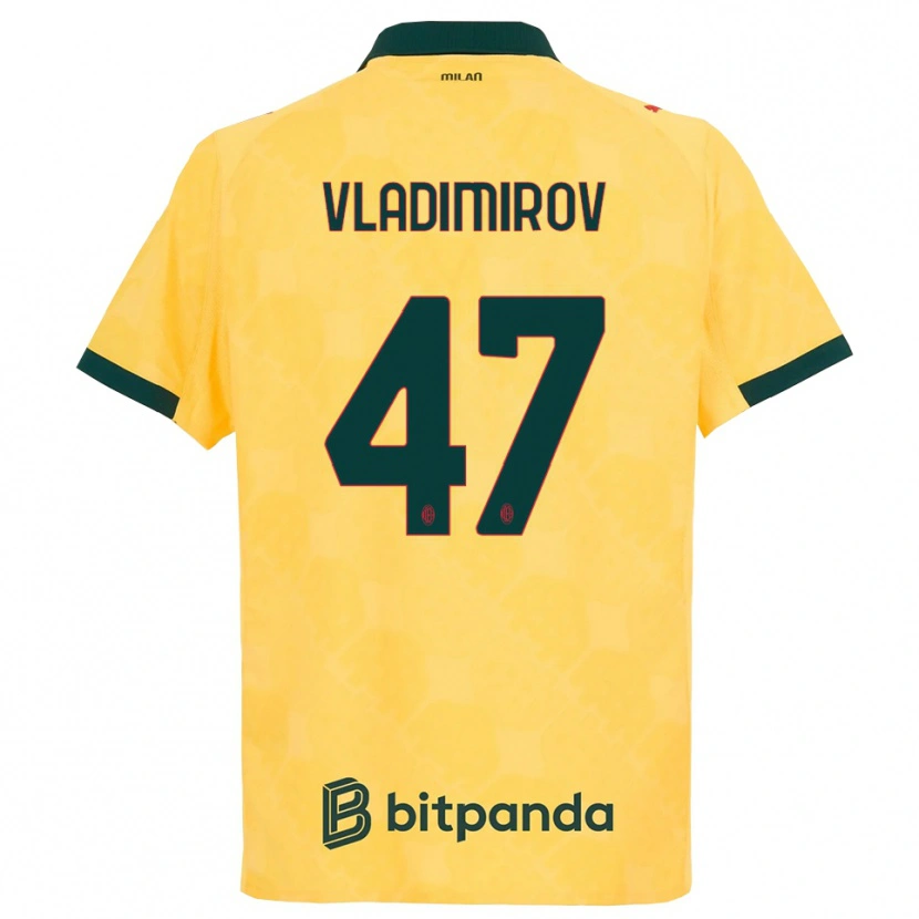 Danxen Kobiety Valeri Vladimirov #47 Żółty Czarny Trzeci Komplet Koszulka 2025/26 Koszulki Klubowe