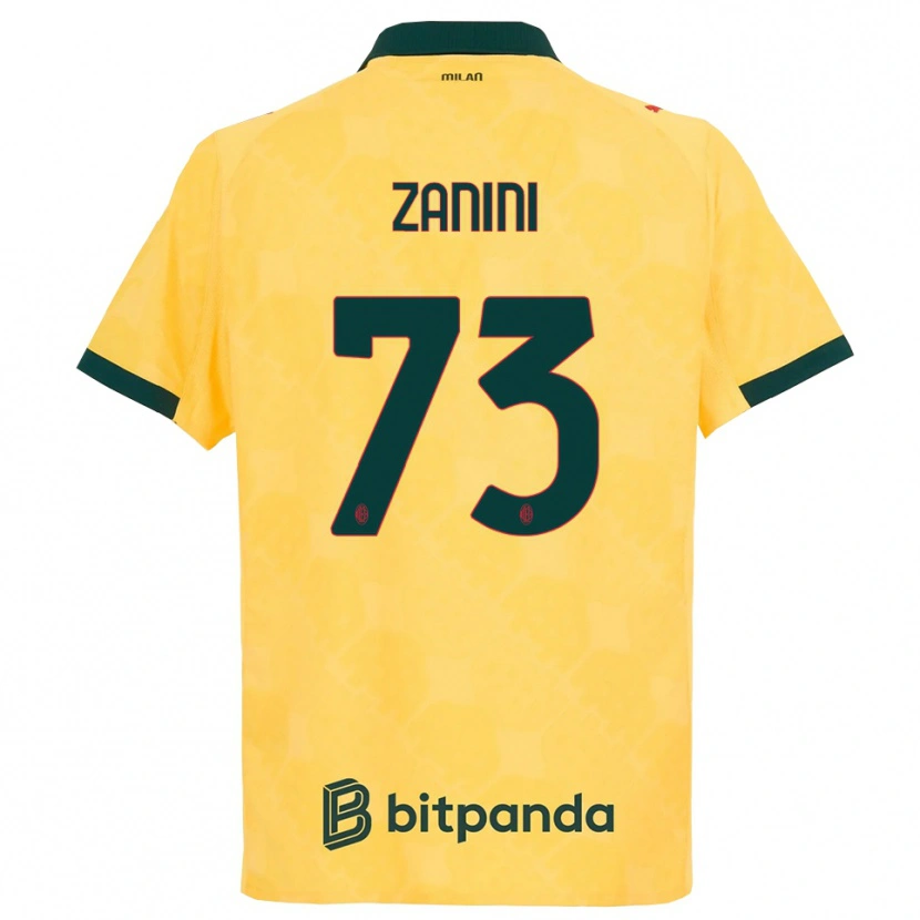 Danxen Kobiety Paola Zanini #73 Żółty Czarny Trzeci Komplet Koszulka 2025/26 Koszulki Klubowe